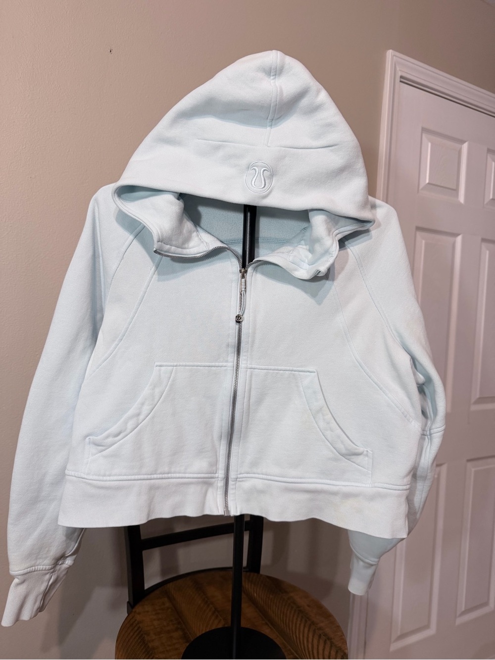 lululemon athletica Light Blue Women’s ' Full-Zip Scuba Hooded Jacket Size M/L